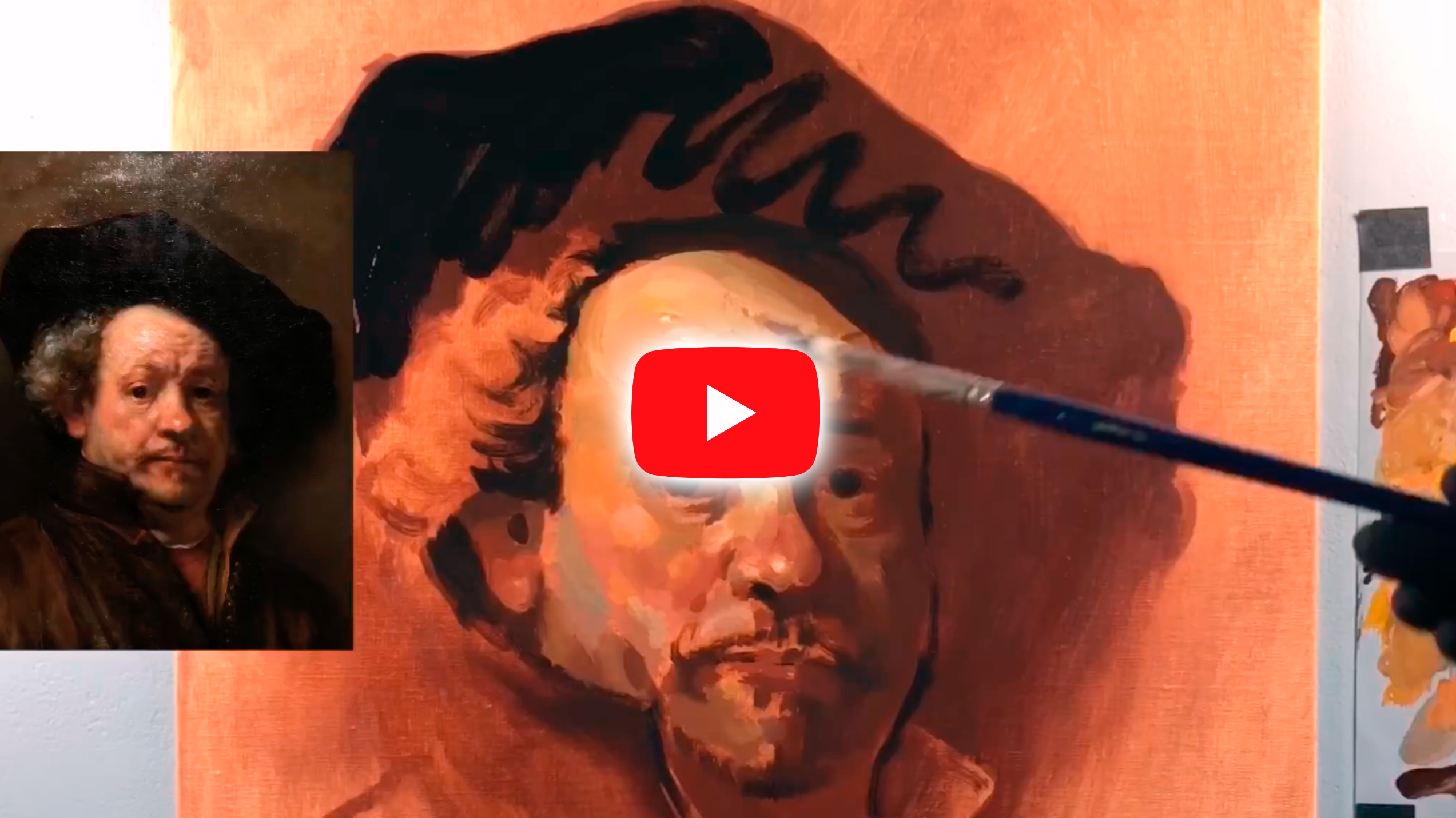 Rembrandt Self Portrait Master Copy.mp4